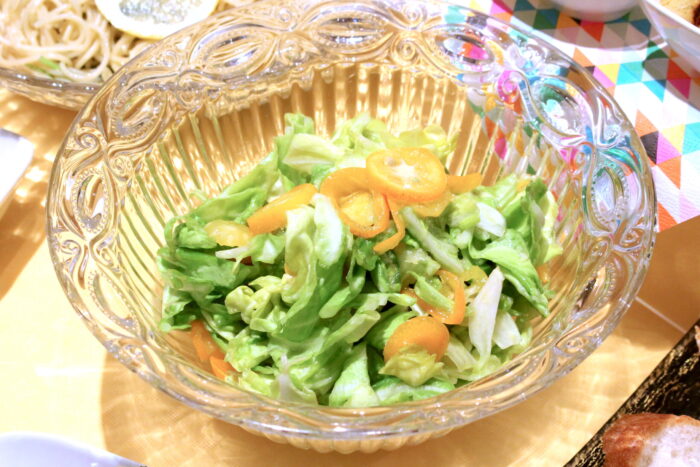 春キャベツと金柑のサラダ、オンラインレッスン、オンライン講座、やさい料理マスター講座、お米パン、米粉パン、旬野菜、旬の野菜、osakafoodstyle、大阪市、個人、なにわ料理、大阪産、女子会、大阪、天王寺、健康、野菜、和食、料理教室、健彩青果、大畑ちつる、レシピ、おばんざい、管理栄養士