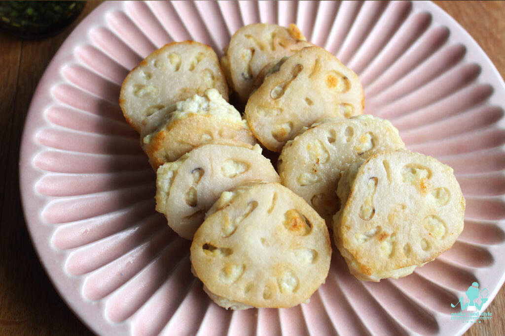 豆腐つくねのレンコンはさみ焼きのサムネイル